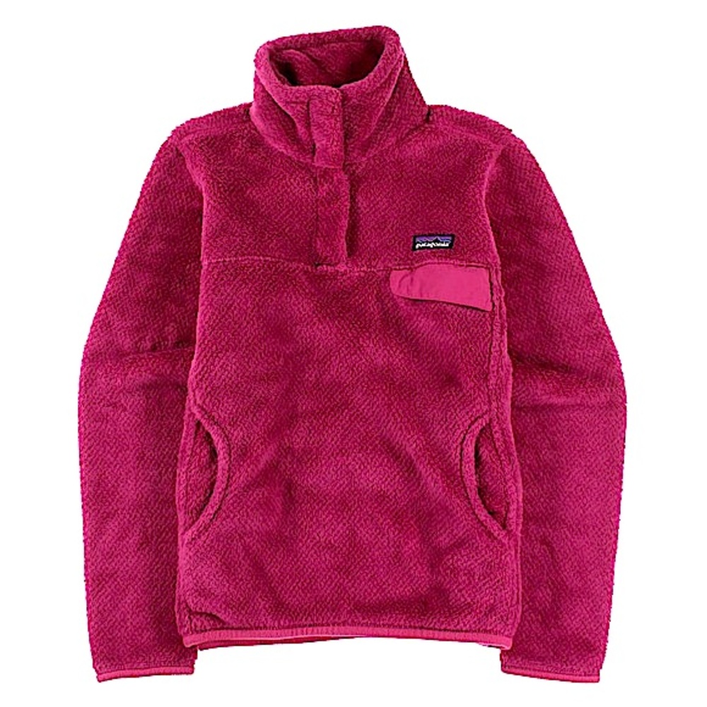 Patagonia Rubellite Star Pink Re-Tool Snap-T Pullover Fleece Sweater Top